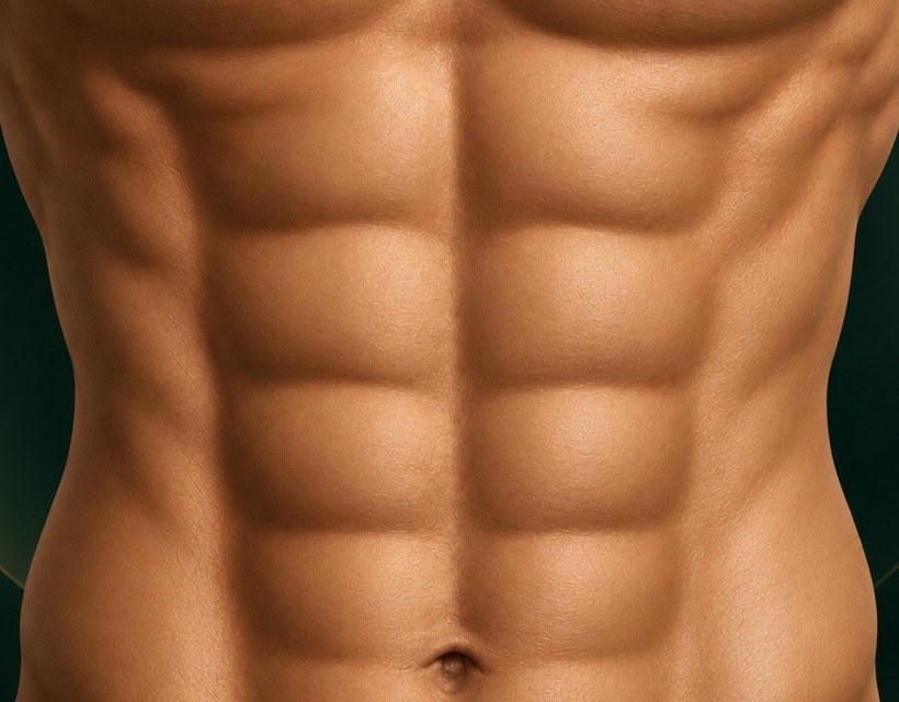 Close-up of eight-segment abdominal definition — 8-Pack Abs Surgery